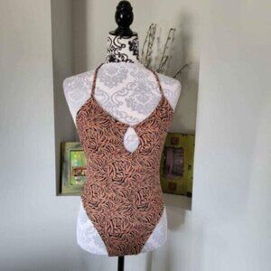 Charlie Holiday One Piece Animal Print Swimsuit  Sz M NWT